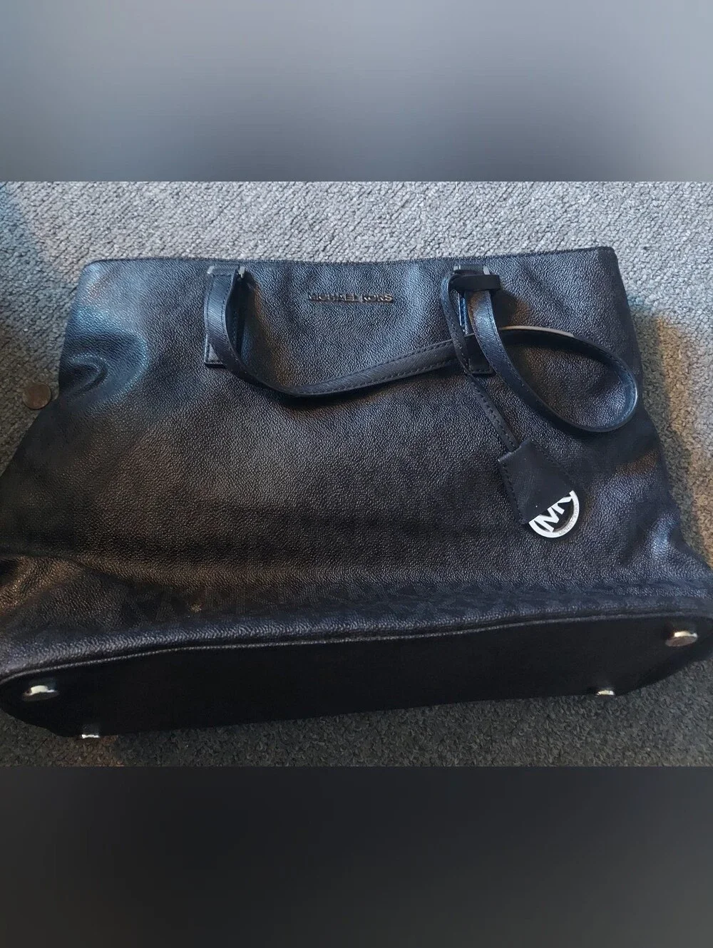 Michael Kors Black Leather Tote Bag